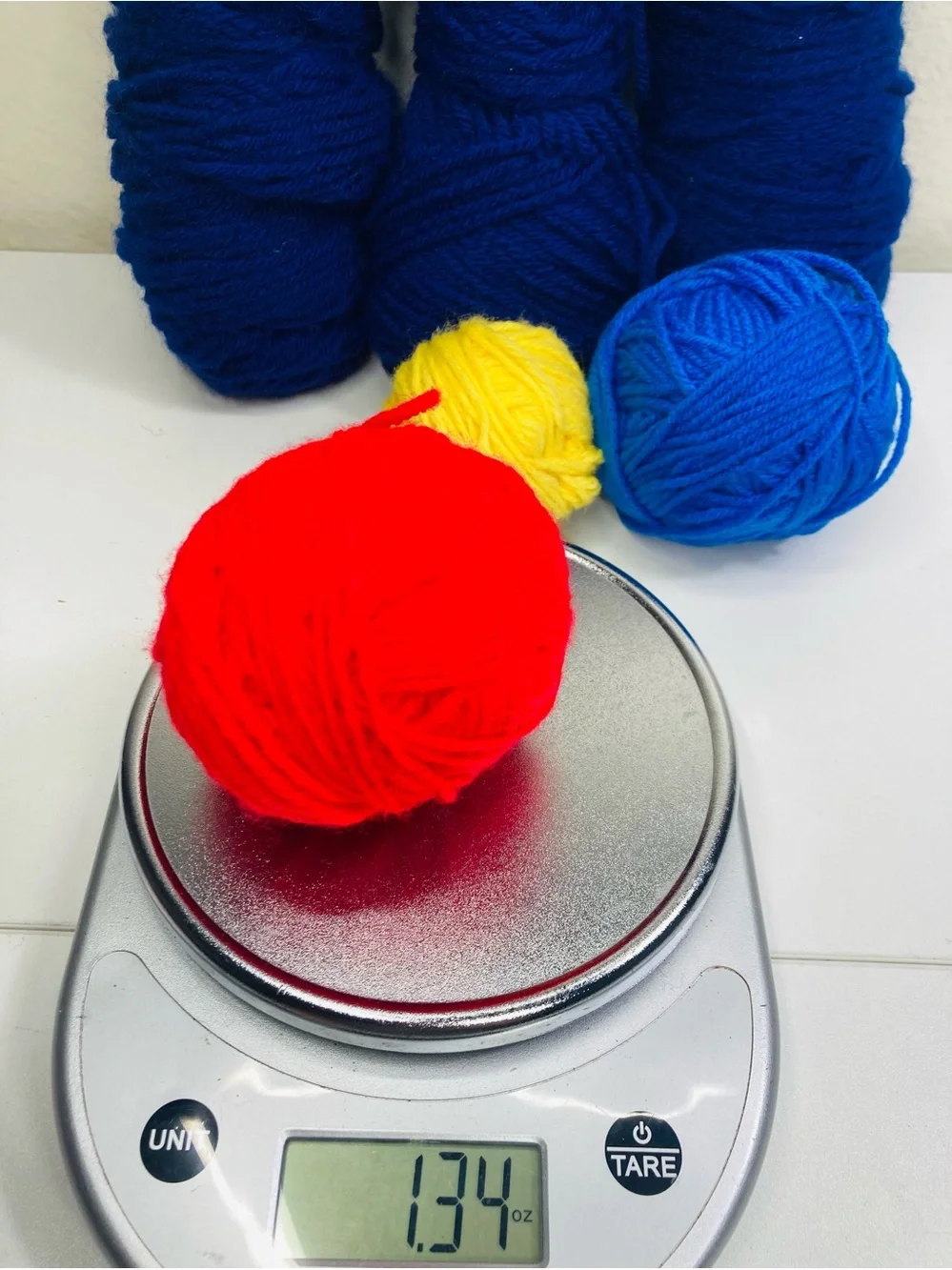 ~12.7oz Untagged Blue, Red & Yellow Yarn Pack - Soft Craft Skeins
